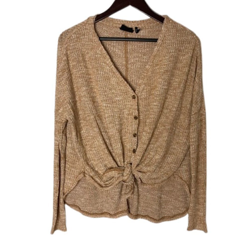 Out from Under Urban Outfitters Size XS Oversized Waffle Button Front Top